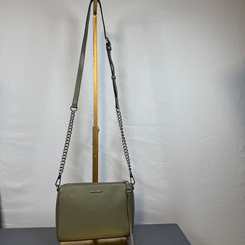 Rebecca Minkoff Thyme Leather Mini 5 Zip Crossbody Bag Silver Tone Hardware NWT - Picture 2 of 16